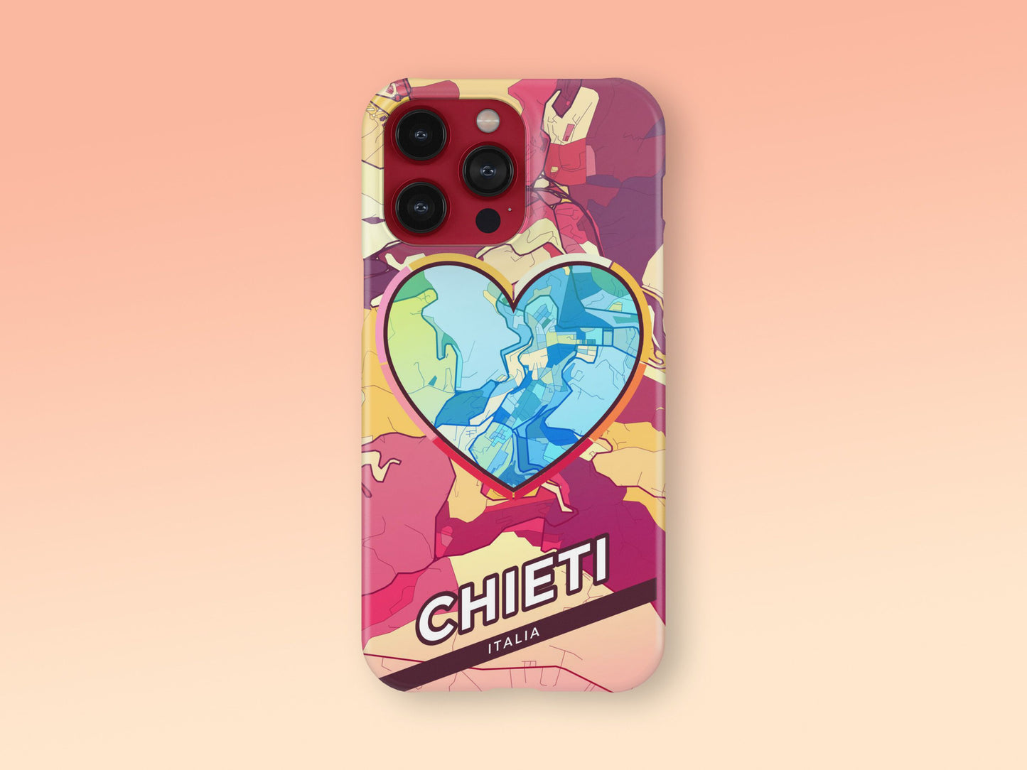 Chieti Italy slim phone case with colorful icon. Birthday, wedding or housewarming gift. Couple match cases. 2