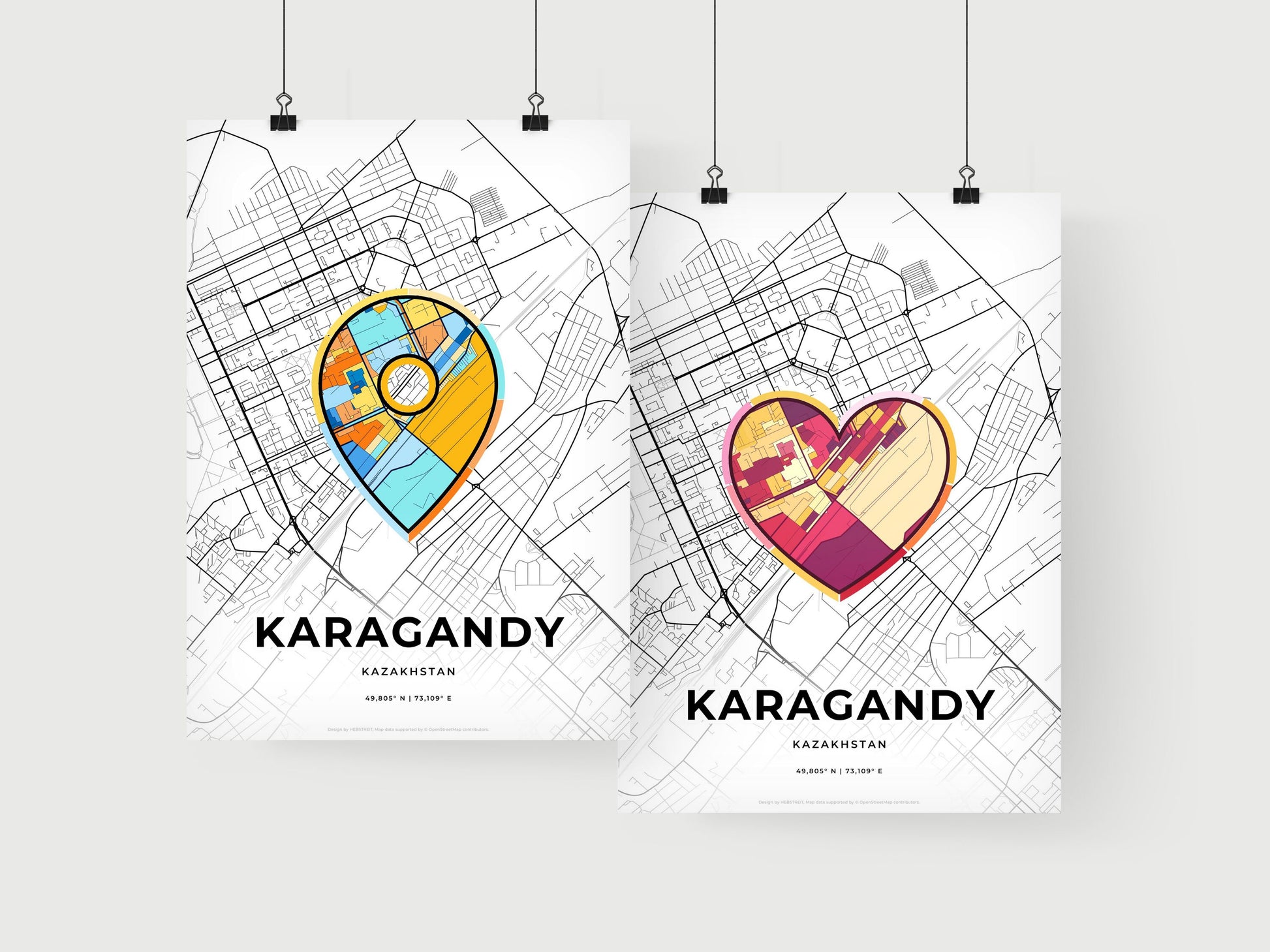 Karagandy Kazakhstan art print for couples