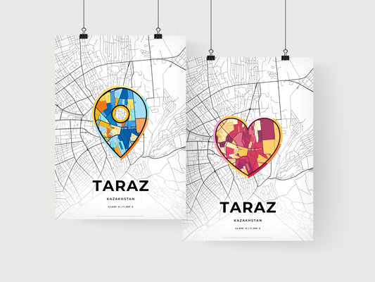 Taraz Kazakhstan art print for couples