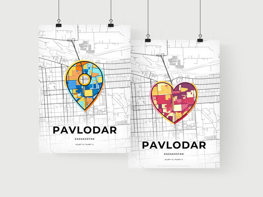 Pavlodar Kazakhstan art print for couples