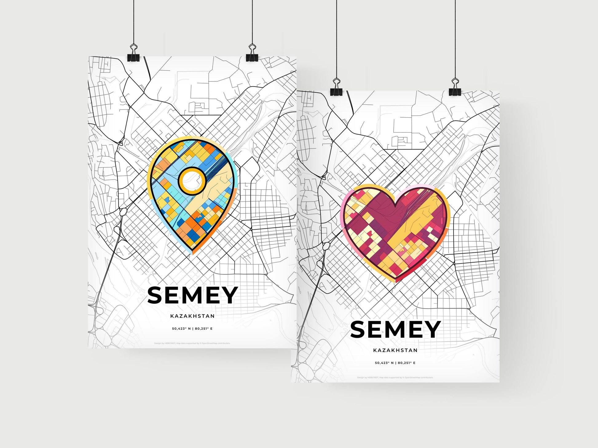 Semey Kazakhstan art print for couples