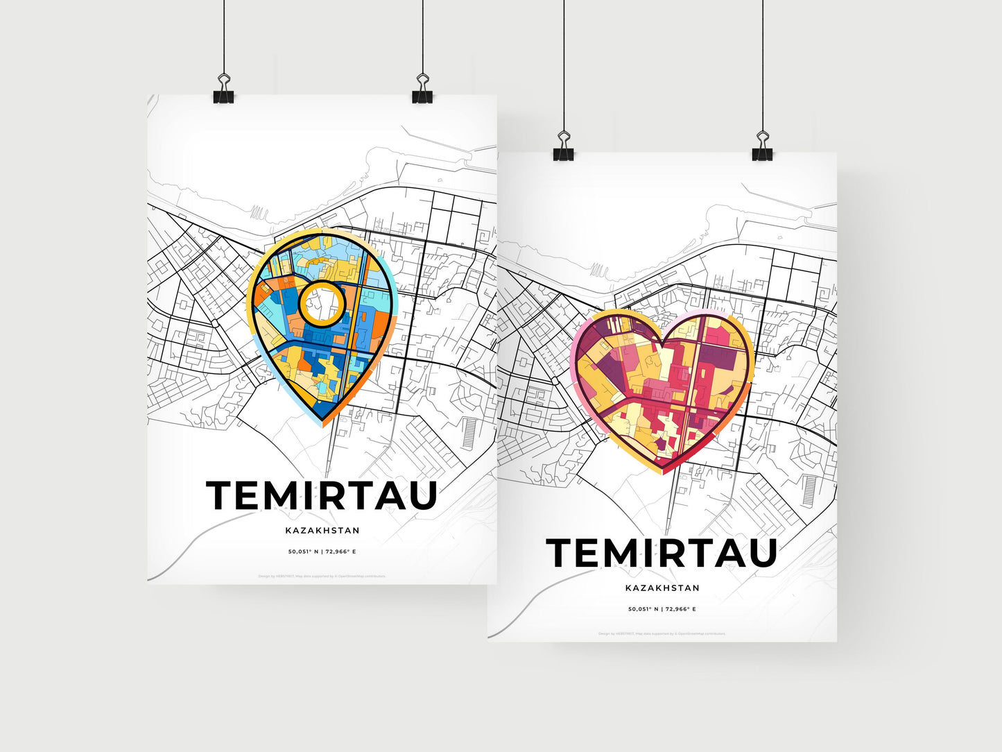 Temirtau Kazakhstan art print for couples