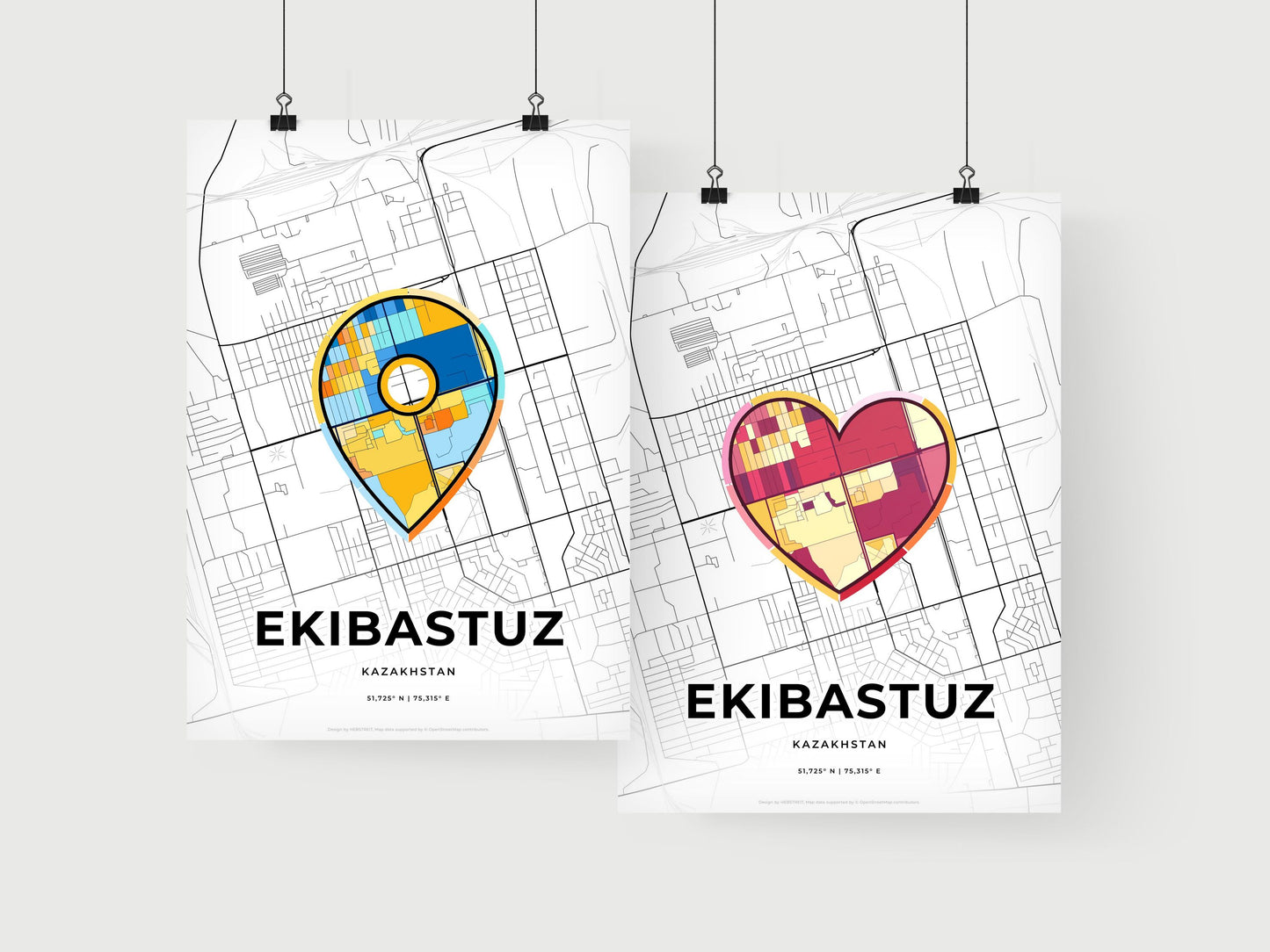 Ekibastuz Kazakhstan art print for couples