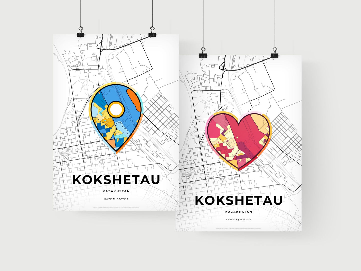 Kokshetau Kazakhstan art print for couples