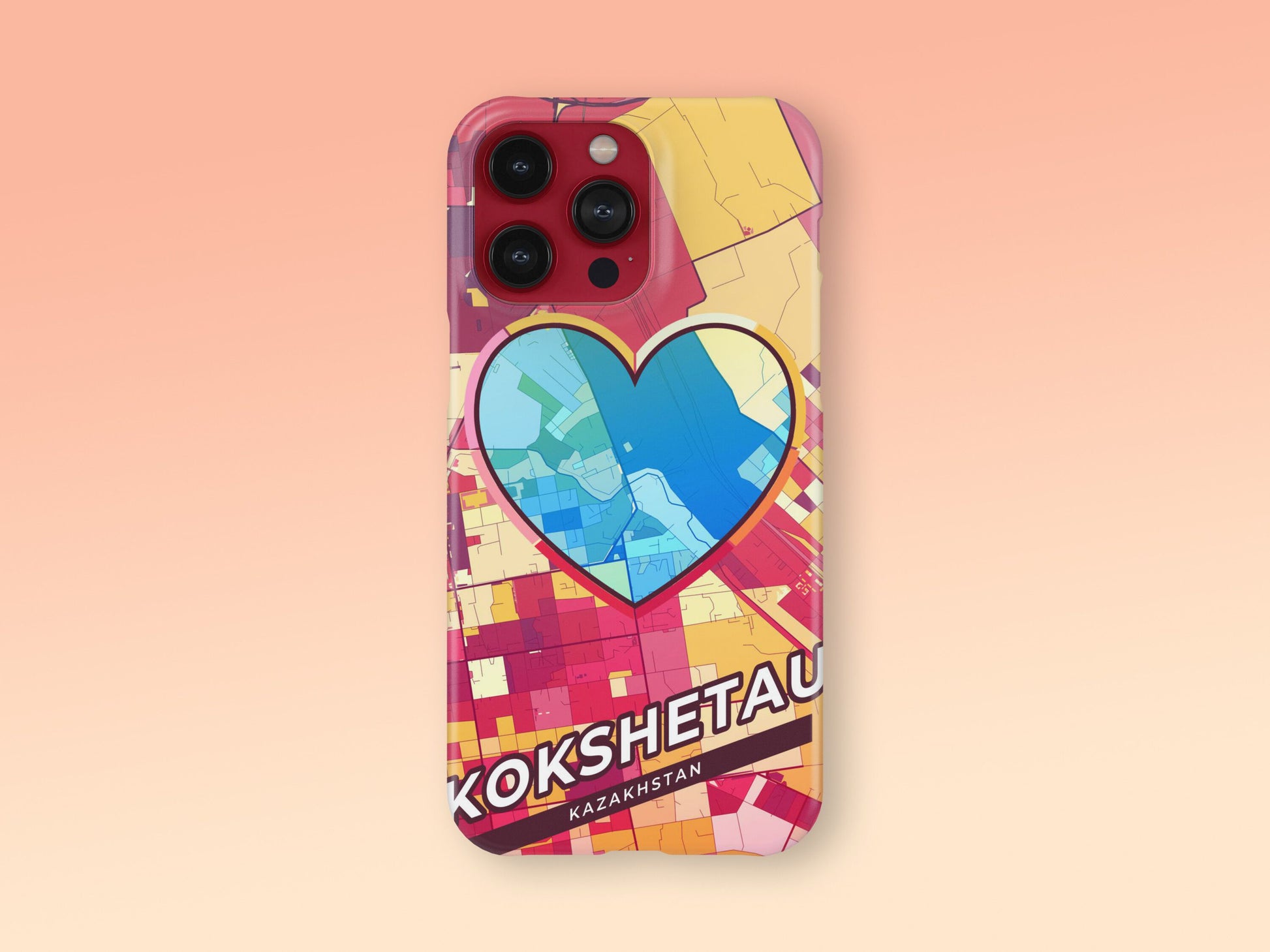 Kokshetau Kazakhstan slim phone case with colorful icon. Birthday, wedding or housewarming gift. Couple match cases. 2