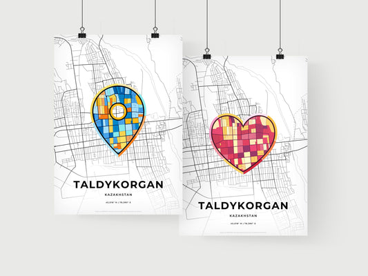 Taldykorgan Kazakhstan art print for couples