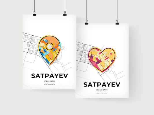 Satpayev Kazakhstan art print for couples