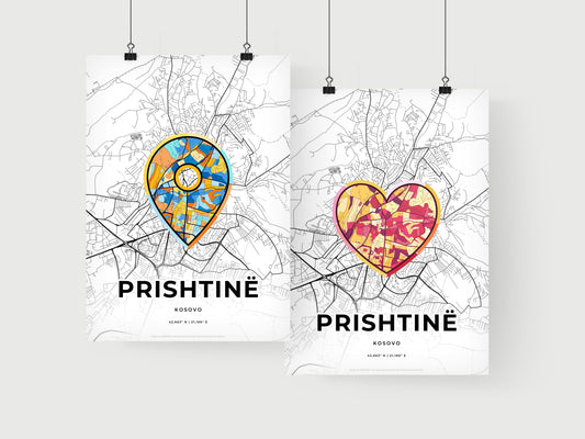 Prishtinë / Priština Kosovo art print for couples
