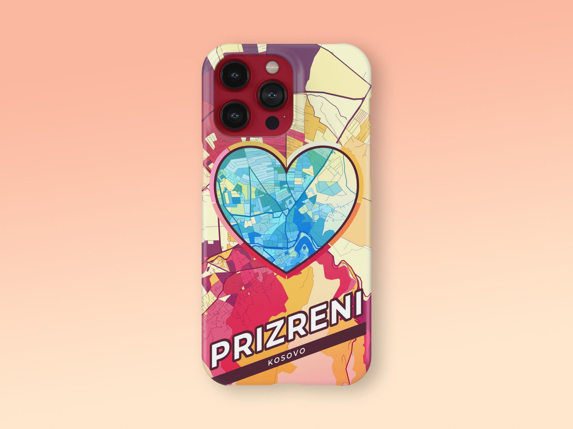 Prizreni / Prizren Kosovo slim phone case with colorful icon. Birthday, wedding or housewarming gift. Couple match cases. 2