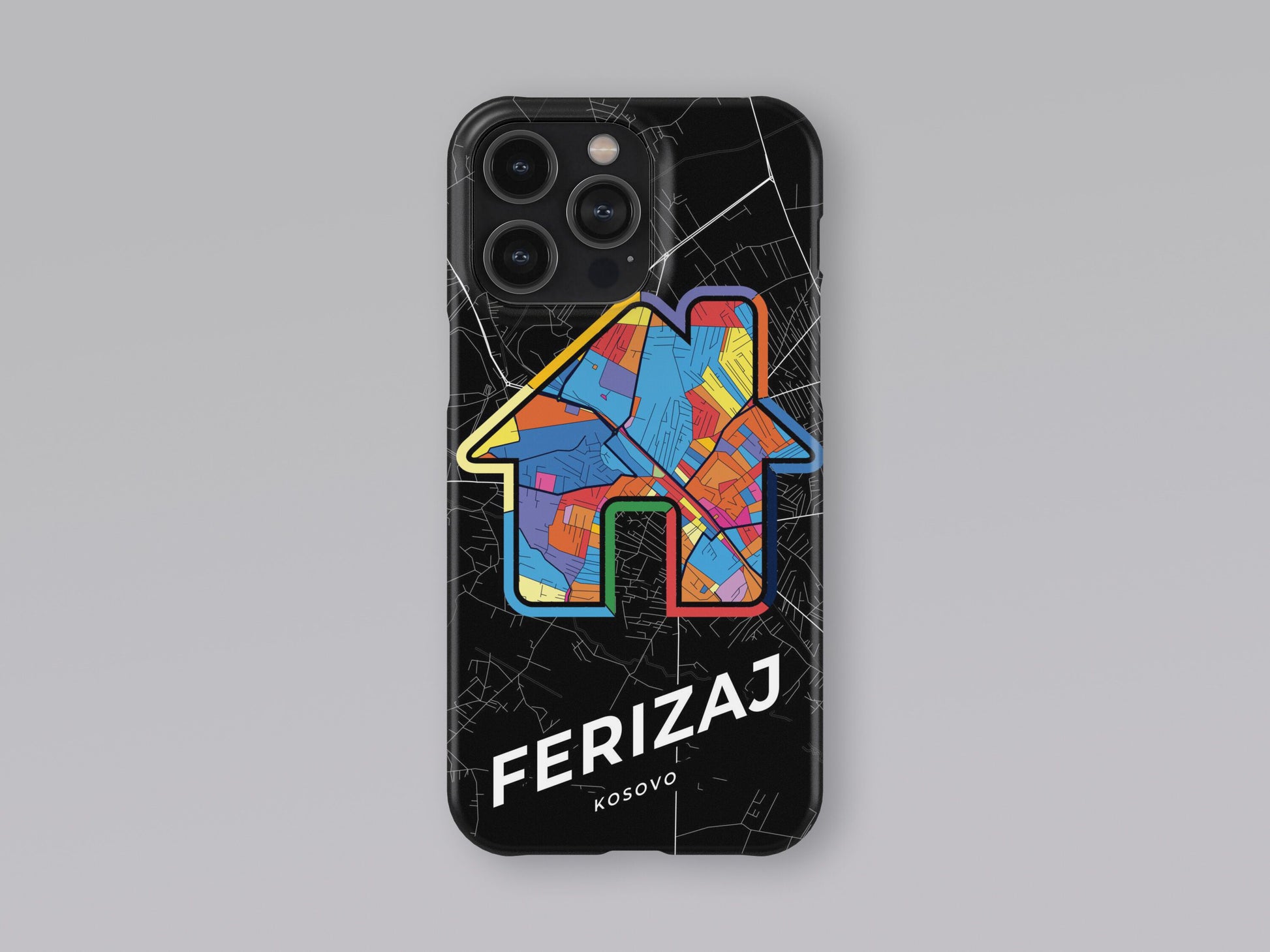 Ferizaj / Uroševac Kosovo slim phone case with colorful icon. Birthday, wedding or housewarming gift. Couple match cases. 3