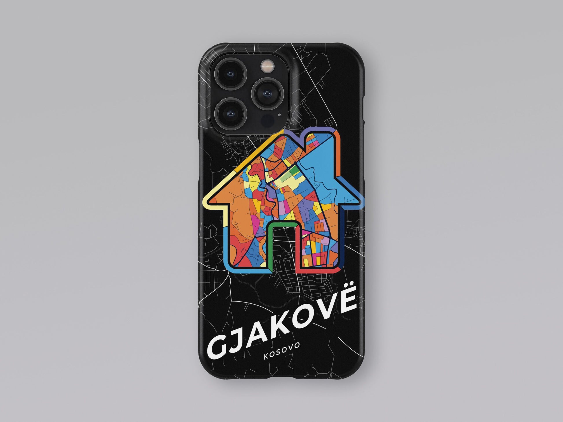 Gjakovë / Đakovica Kosovo slim phone case with colorful icon. Birthday, wedding or housewarming gift. Couple match cases. 3