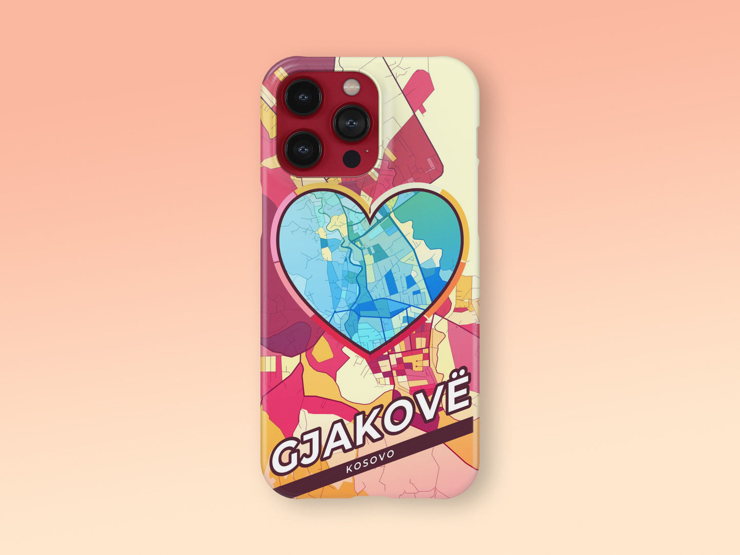 Gjakovë / Đakovica Kosovo slim phone case with colorful icon. Birthday, wedding or housewarming gift. Couple match cases. 2