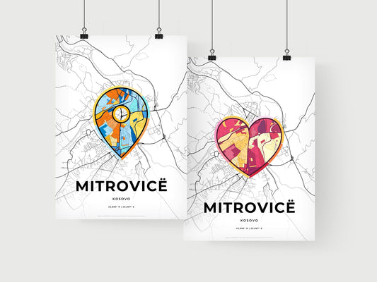 Mitrovicë / Kosovska Mitrovica Kosovo art print for couples