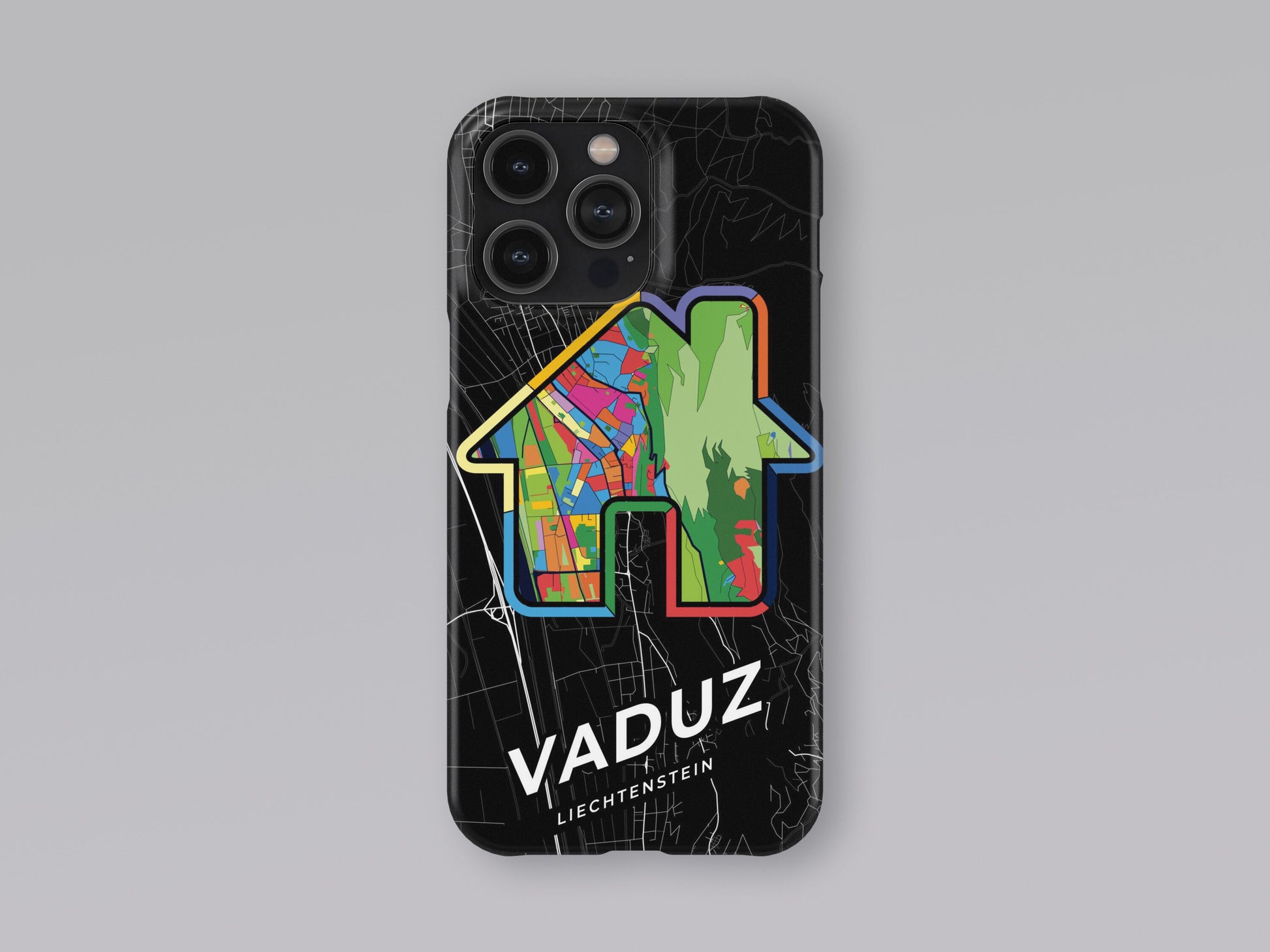 Vaduz Liechtenstein slim phone case with colorful icon 3