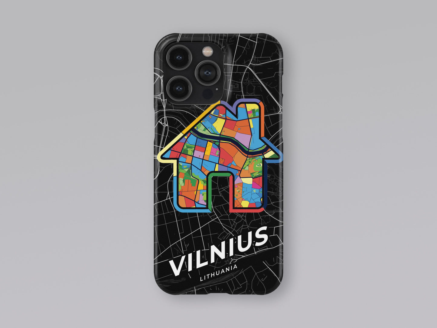 Vilnius Lithuania slim phone case with colorful icon 3