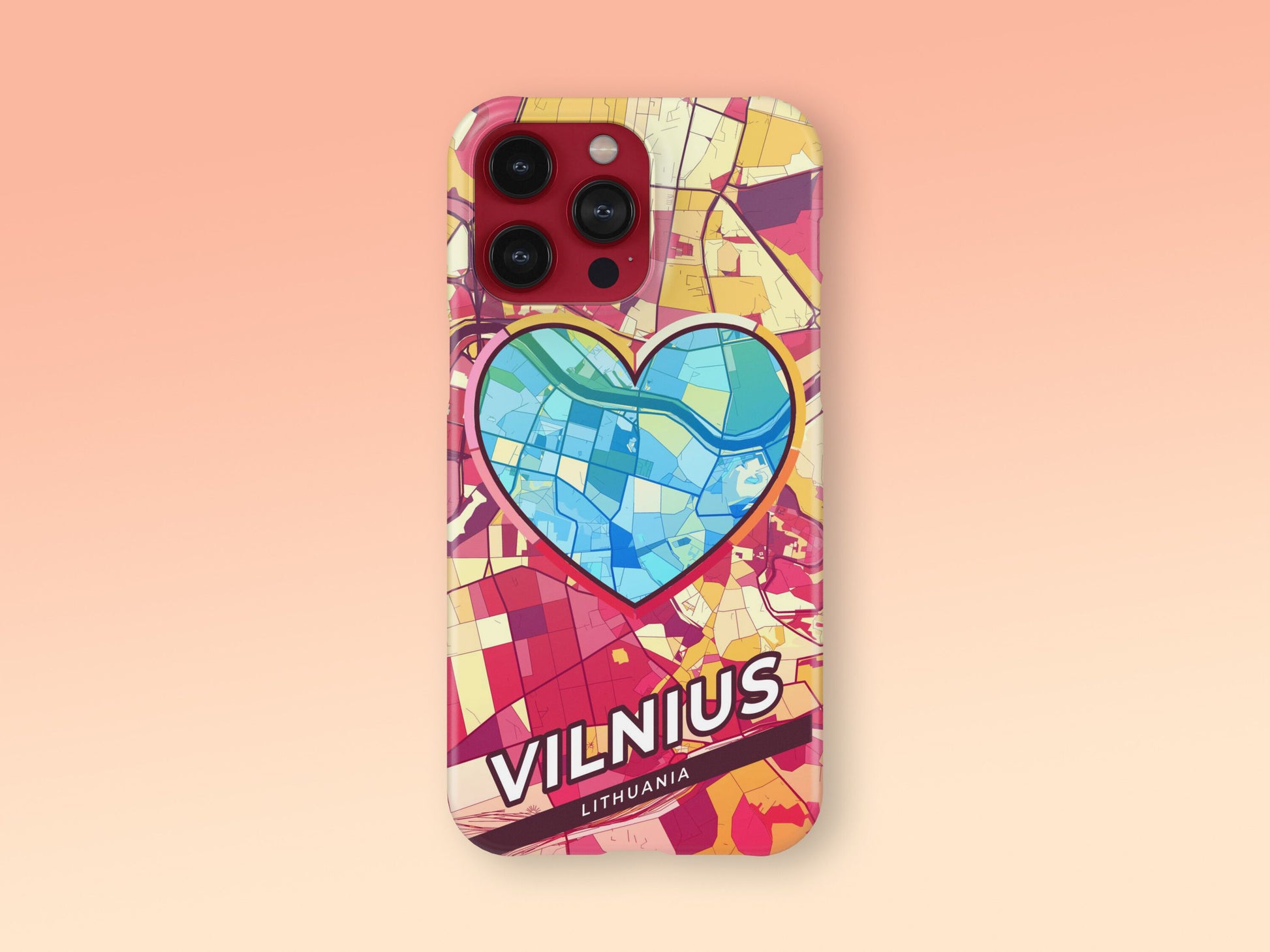 Vilnius Lithuania slim phone case with colorful icon 2