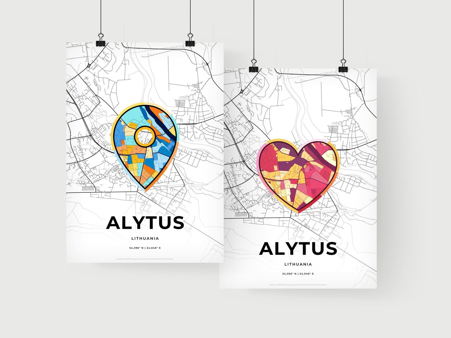 Alytus Lithuania art print for couples