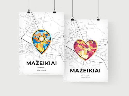 Mažeikiai Lithuania art print for couples