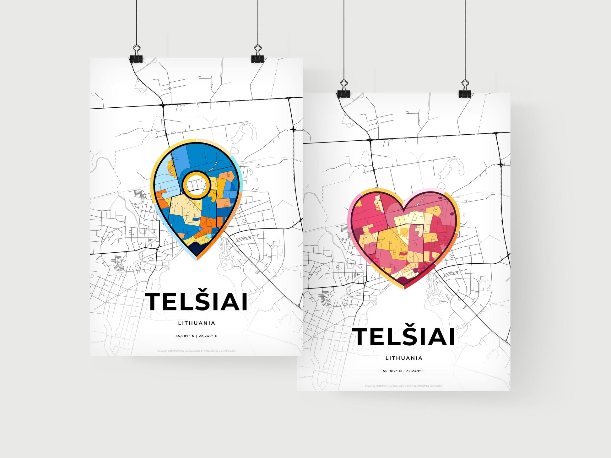 Telšiai Lithuania art print for couples