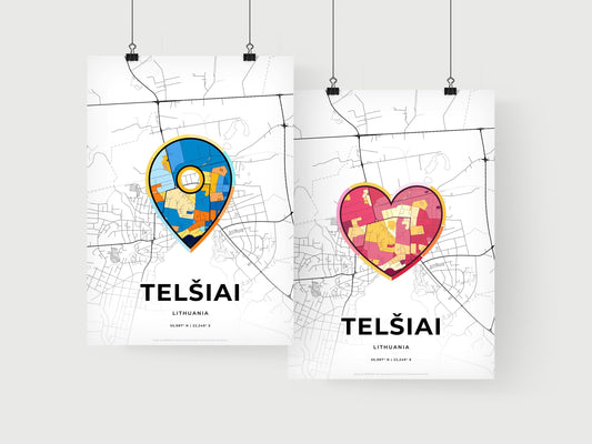 Telšiai Lithuania art print for couples