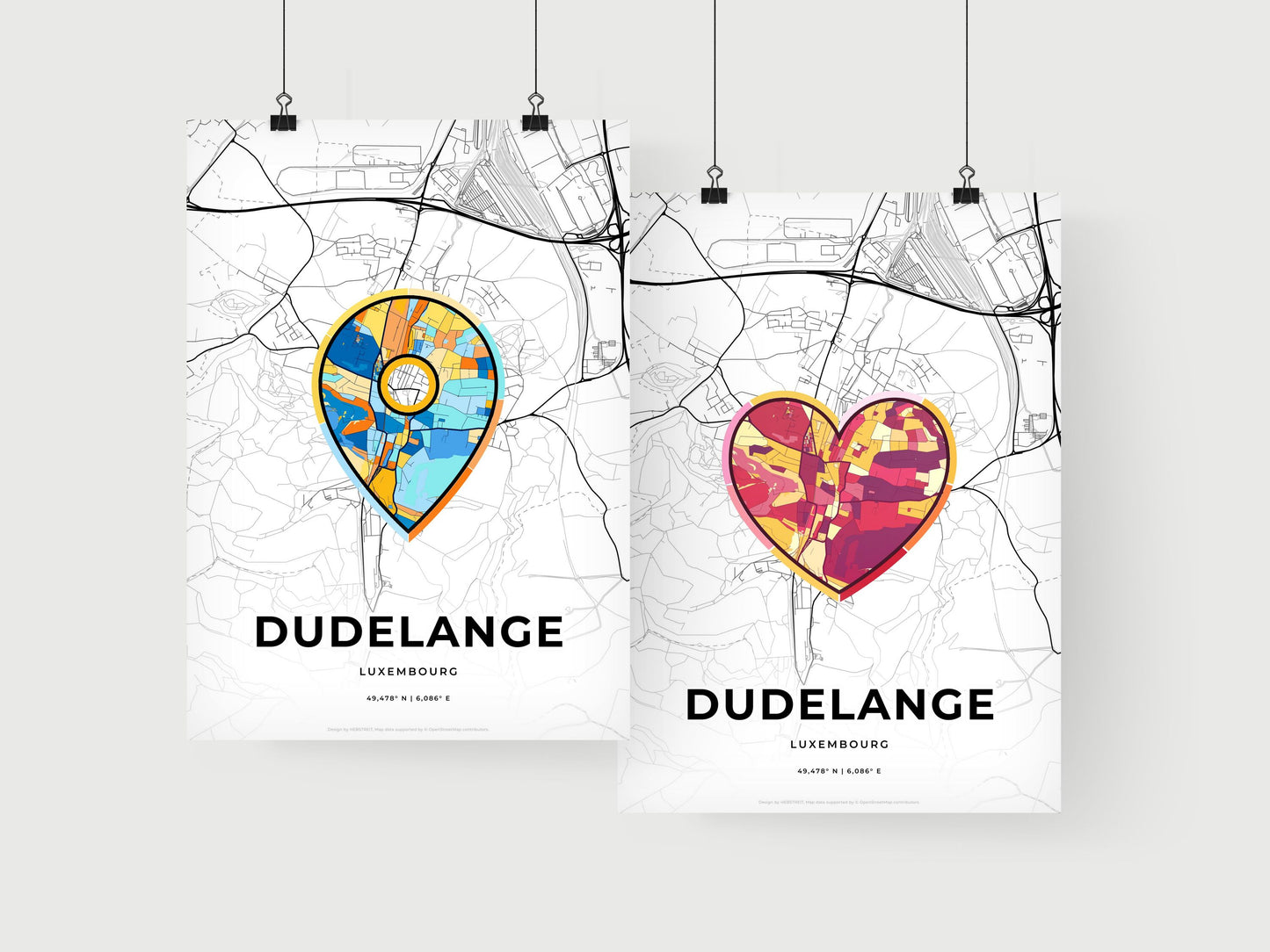 Dudelange Luxembourg art print for couples