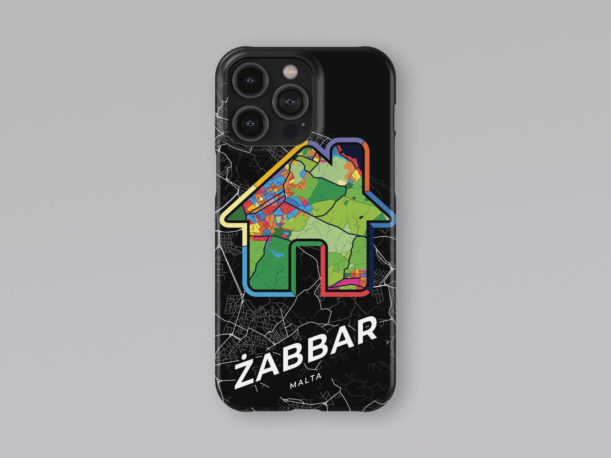 Żabbar Malta slim phone case with colorful icon 3