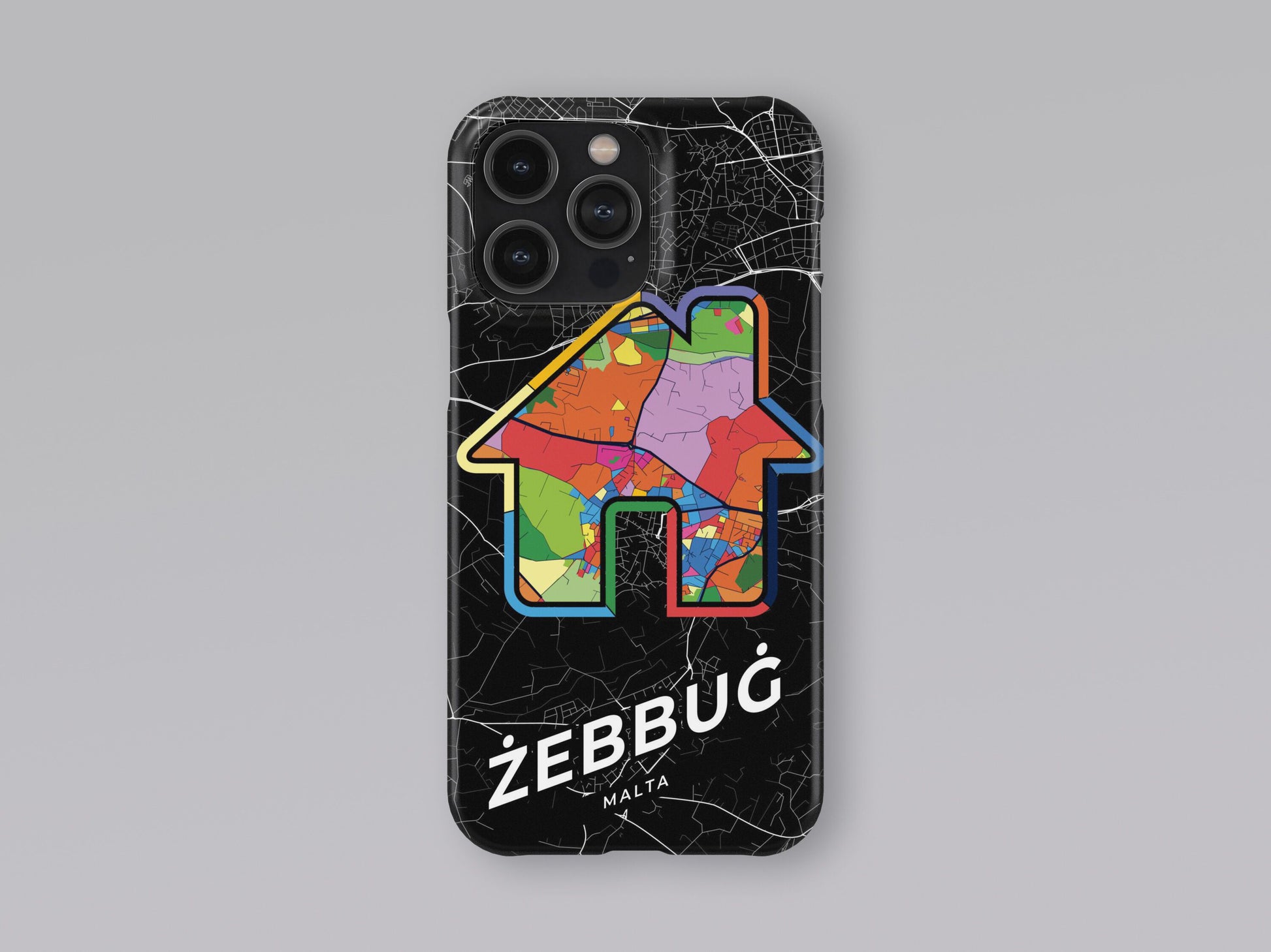 Żebbuġ Malta slim phone case with colorful icon 3