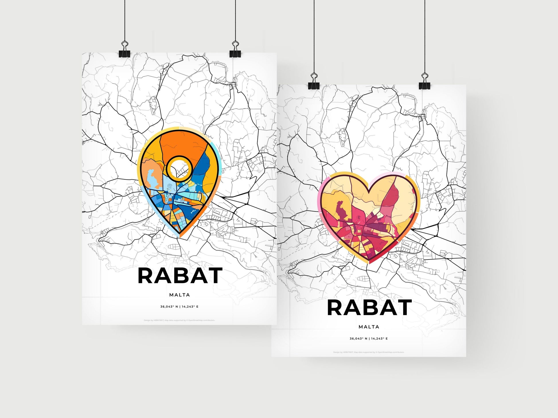 Rabat Malta art print for couples