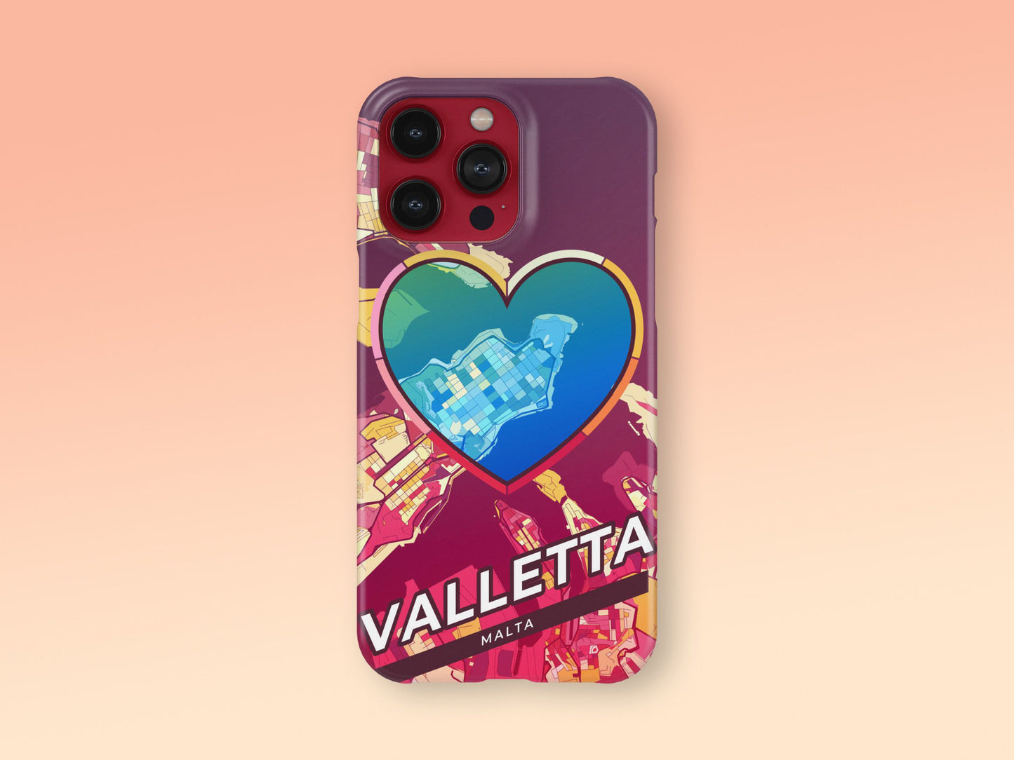 Valletta Malta slim phone case with colorful icon 2