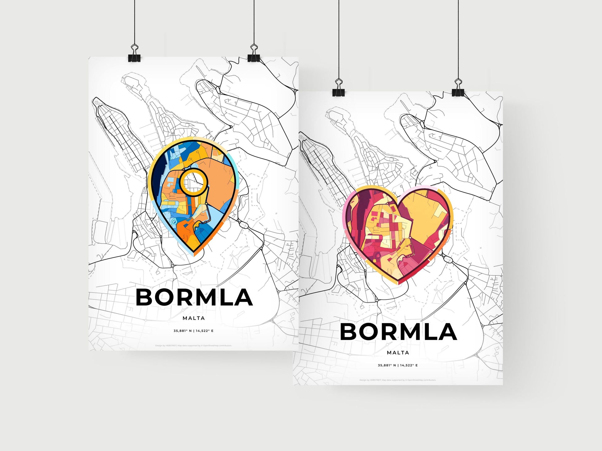 Bormla Malta art print for couples