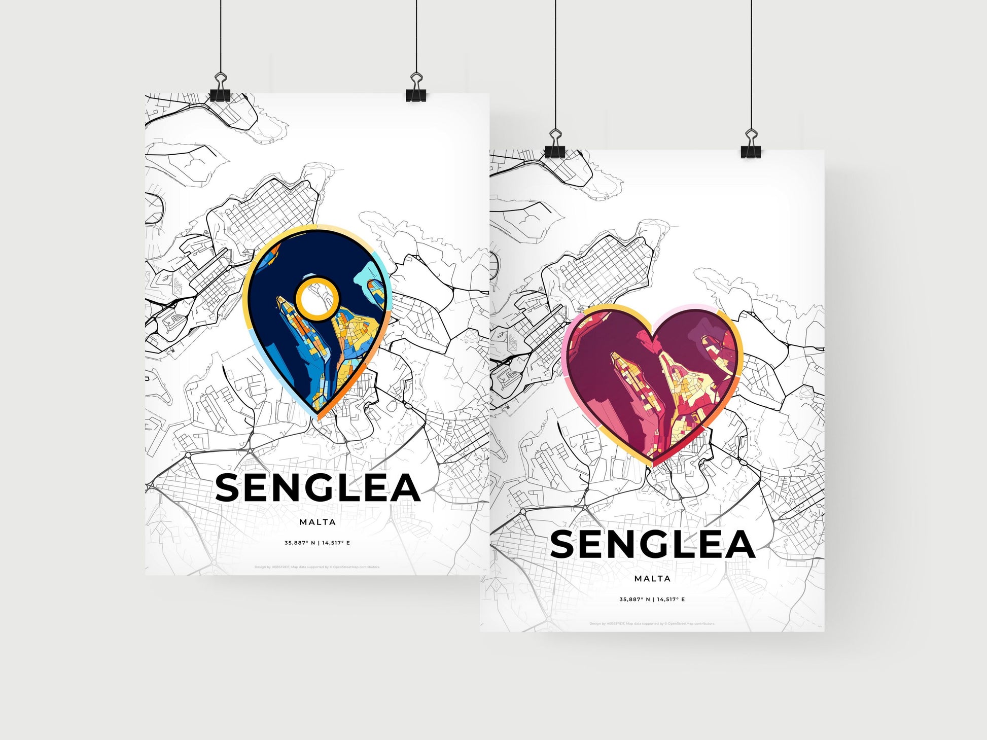 Senglea Malta art print for couples