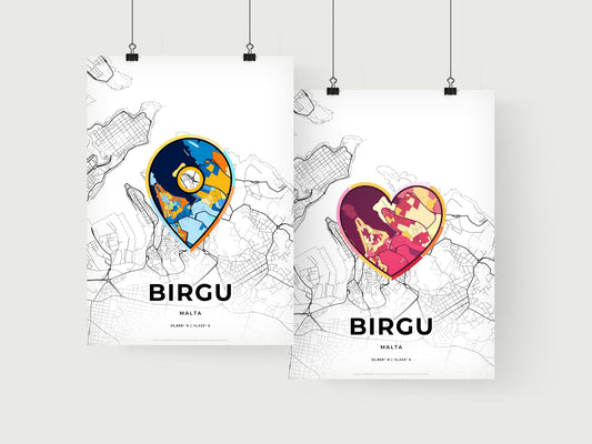 Birgu Malta art print for couples