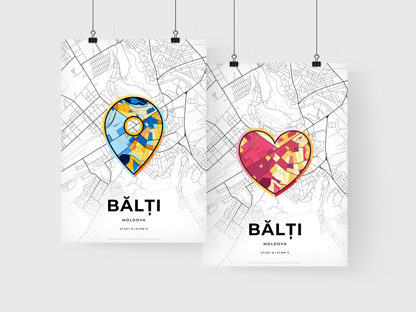 Bălți Moldova art print for couples