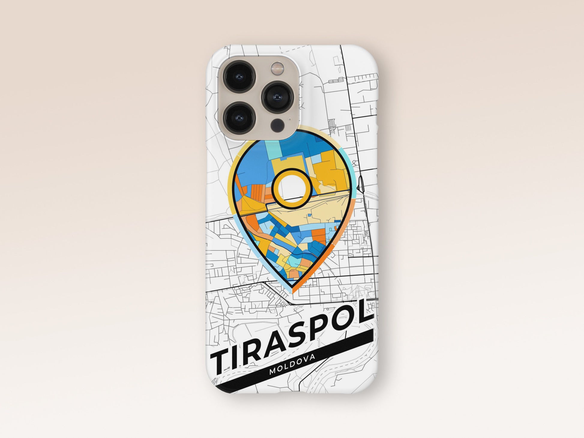 Tiraspol Moldova slim phone case with colorful icon 1