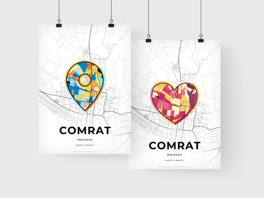 Comrat Moldova art print for couples