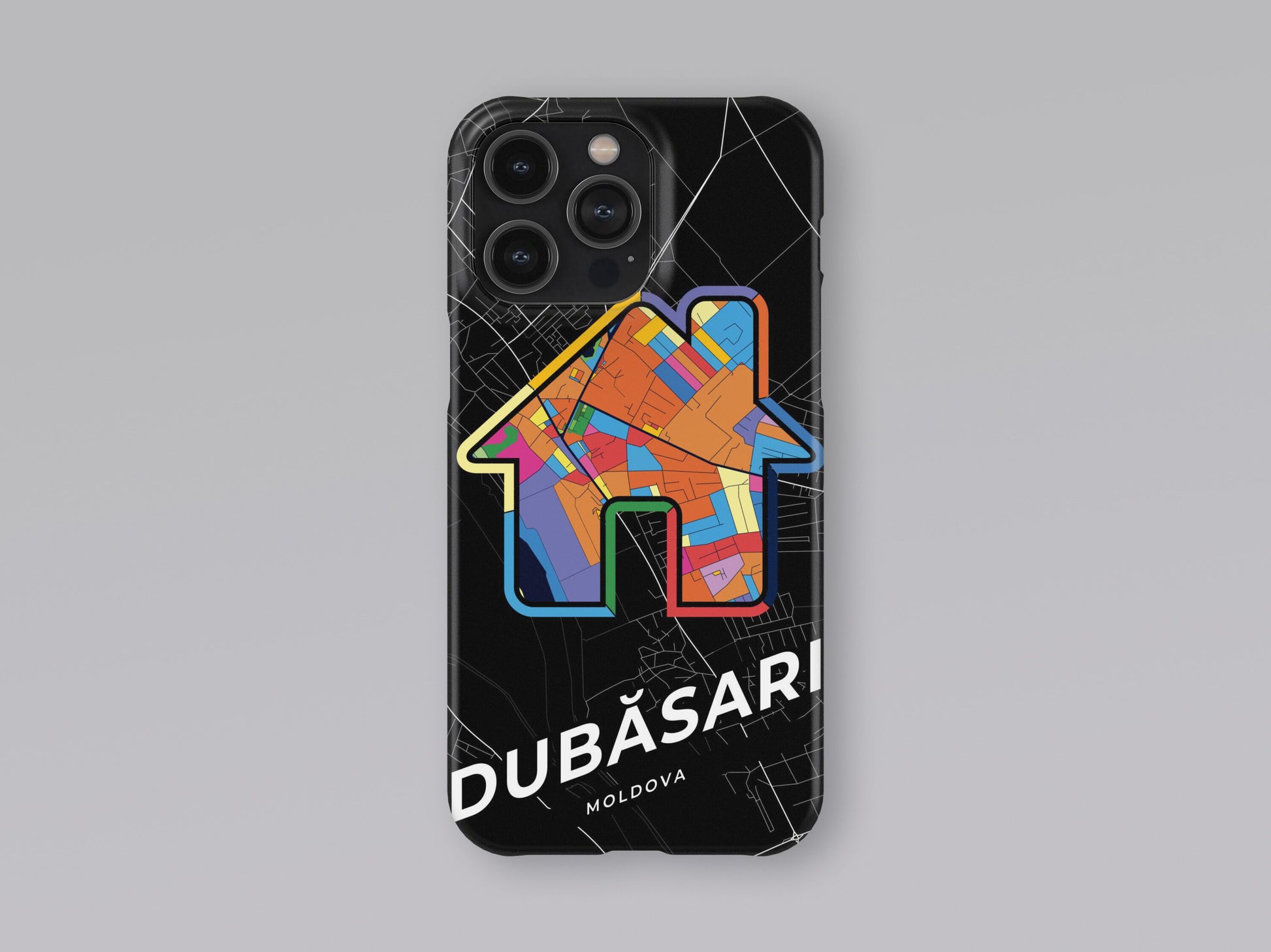 Dubăsari Moldova slim phone case with colorful icon. Birthday, wedding or housewarming gift. Couple match cases. 3