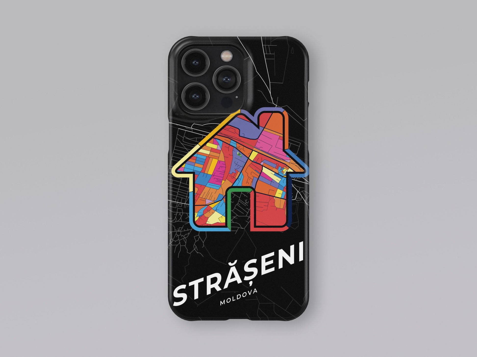Strășeni Moldova slim phone case with colorful icon 3