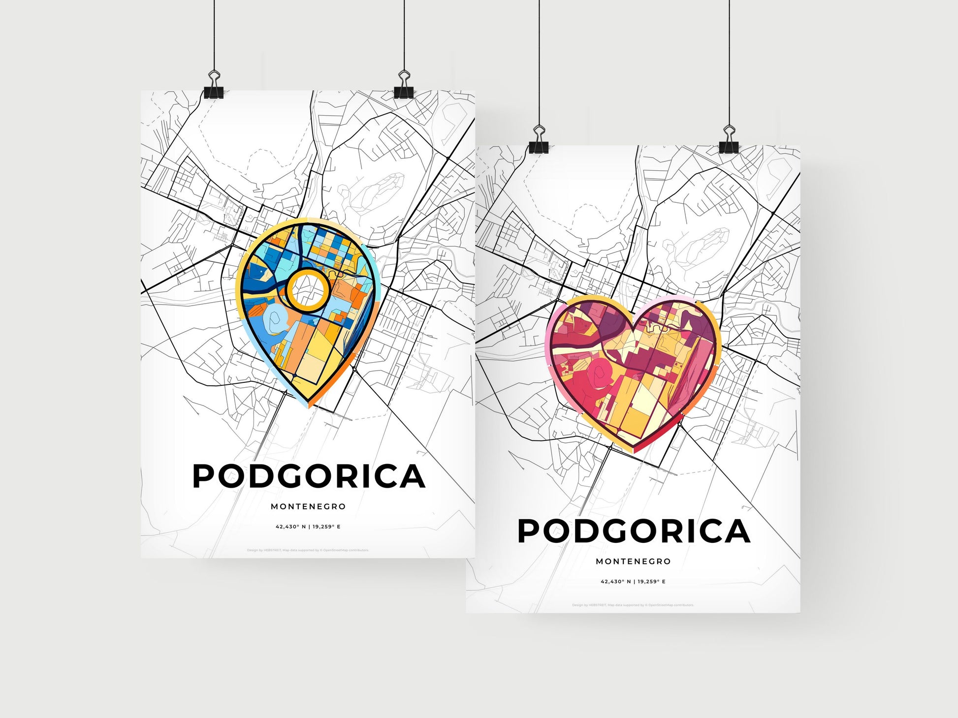 Podgorica Montenegro art print for couples