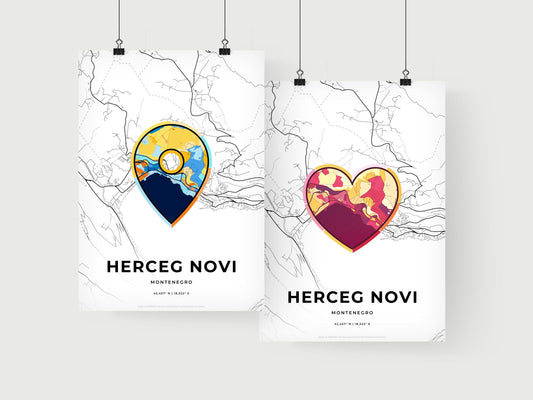 Herceg Novi Montenegro art print for couples