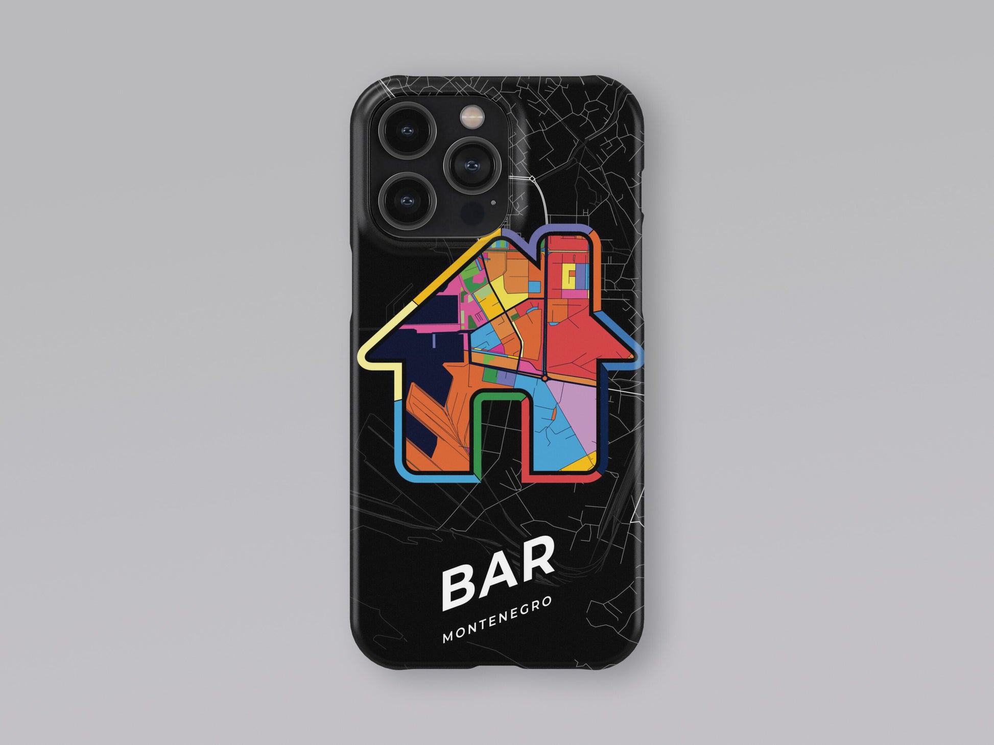 Bar Montenegro slim phone case with colorful icon. Birthday, wedding or housewarming gift. Couple match cases. 3