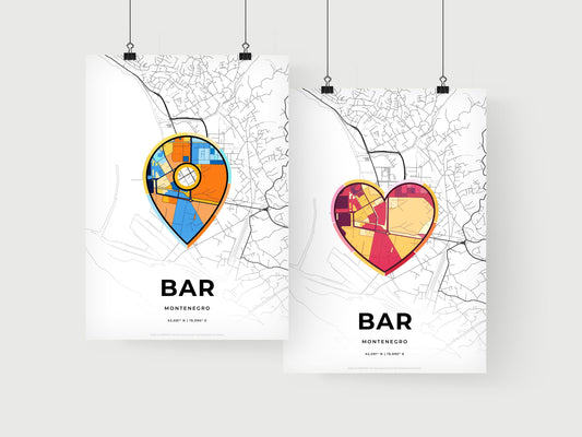 Bar Montenegro art print for couples