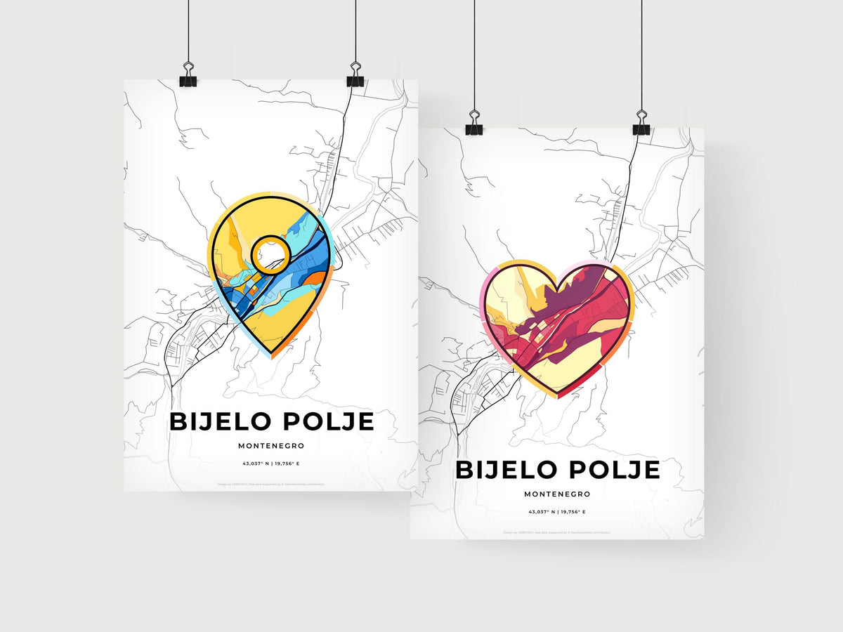 Bijelo Polje Montenegro art print for couples