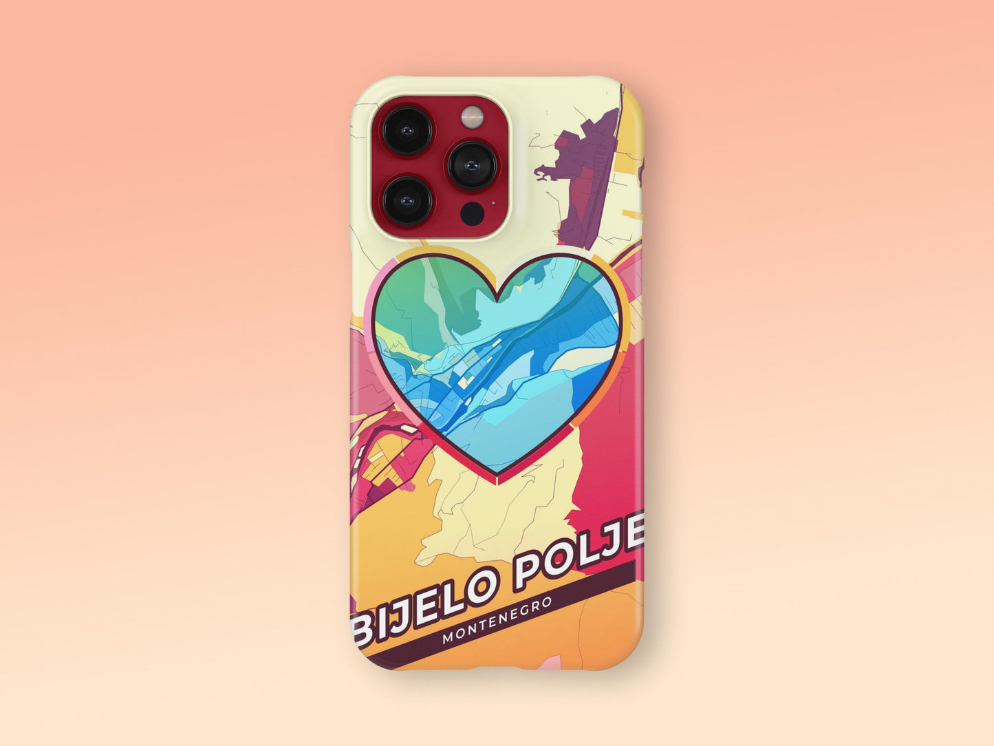 Bijelo Polje Montenegro slim phone case with colorful icon. Birthday, wedding or housewarming gift. Couple match cases. 2