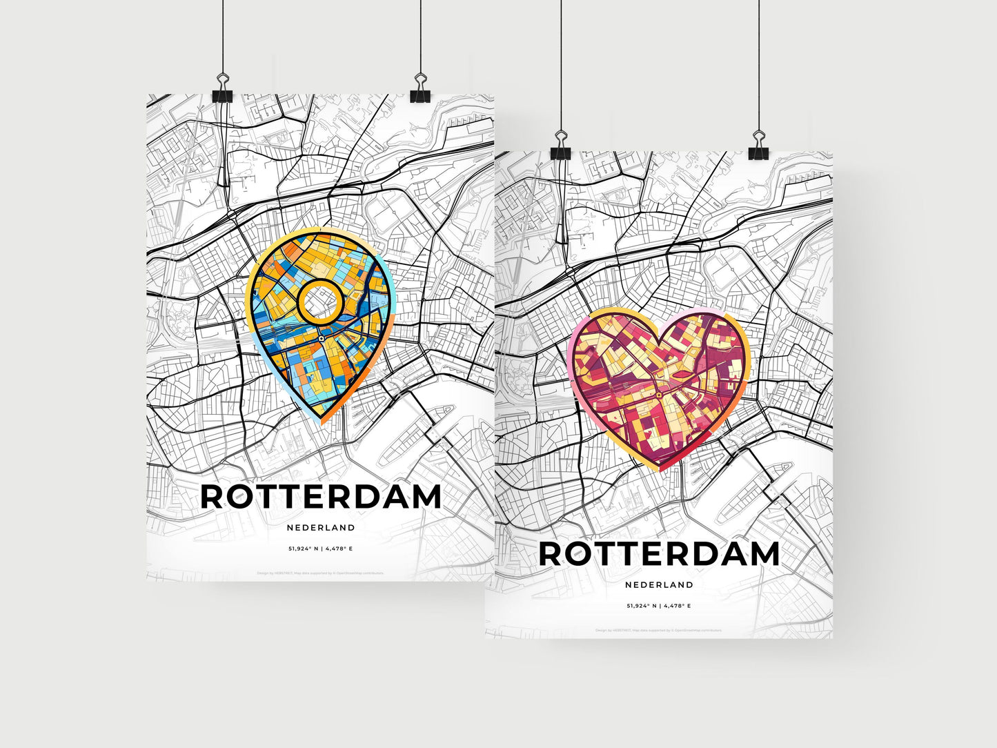 Rotterdam Netherlands art print for couples