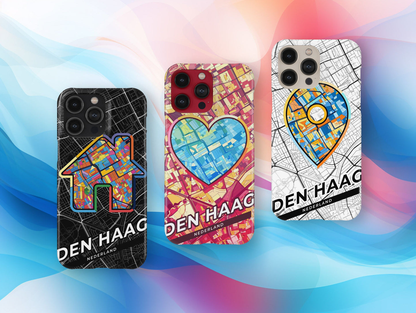The Hague Netherlands slim phone case with colorful icon