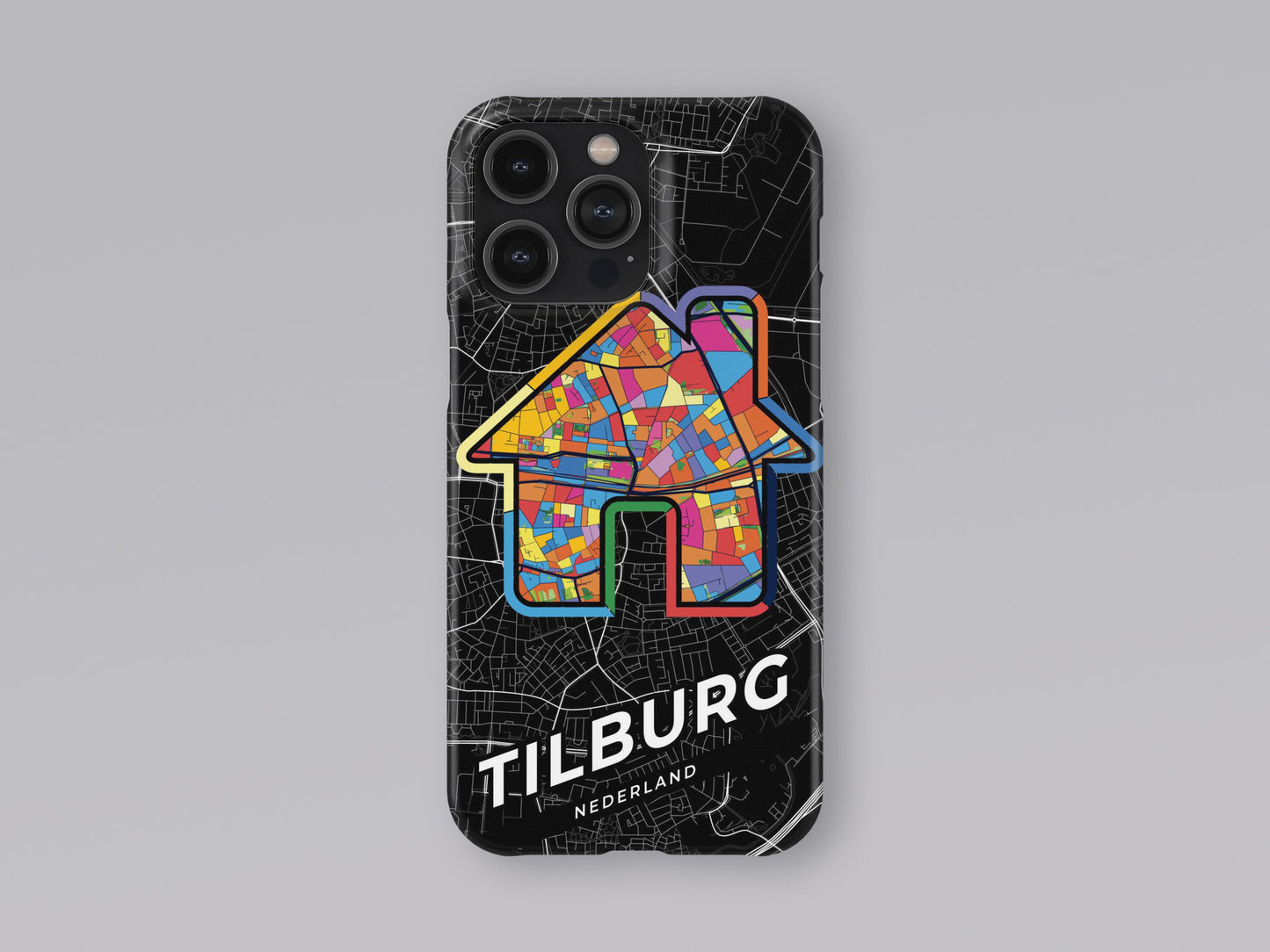 Tilburg Netherlands slim phone case with colorful icon 3