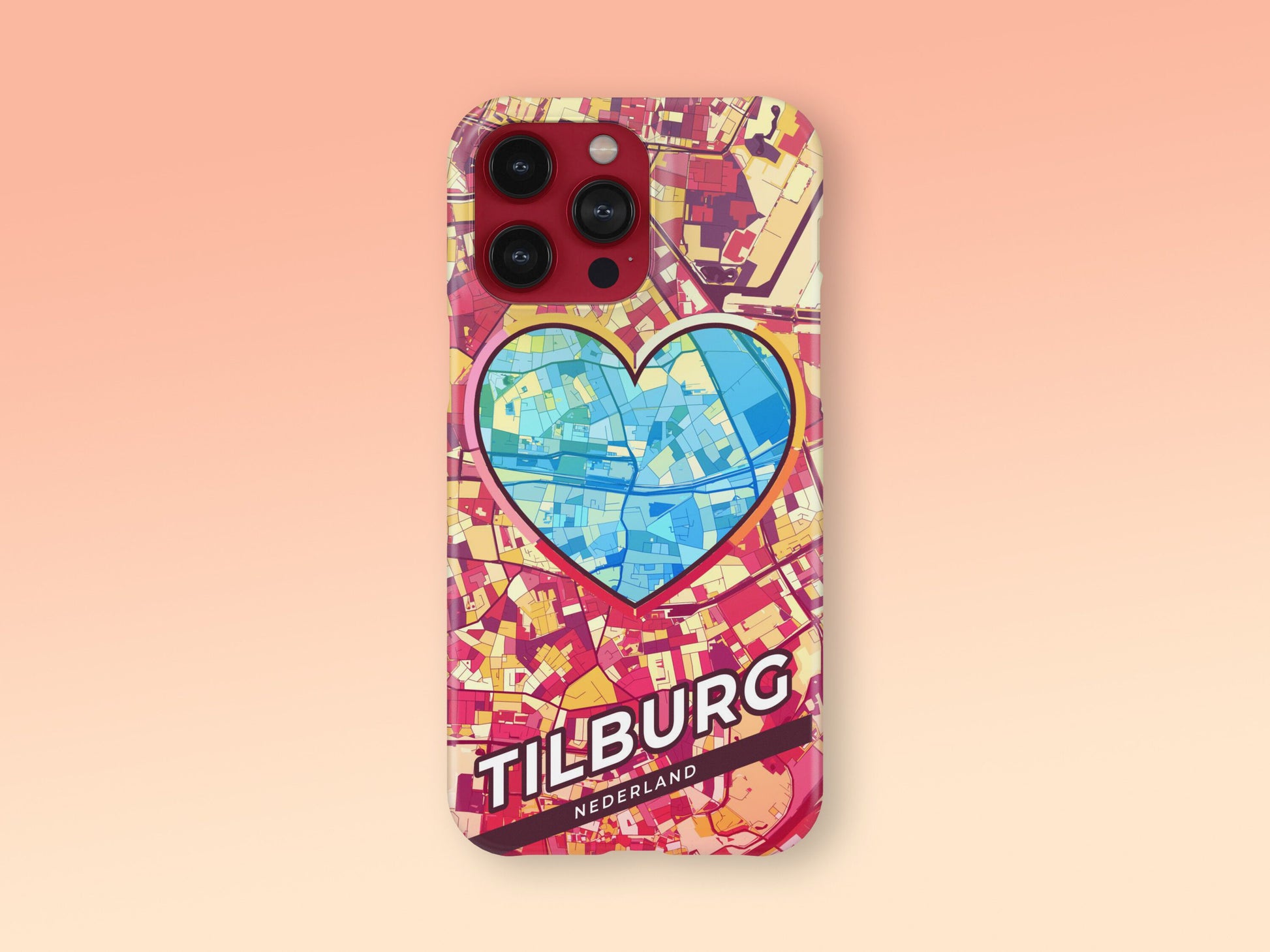 Tilburg Netherlands slim phone case with colorful icon. Birthday, wedding or housewarming gift. Couple match cases. 2