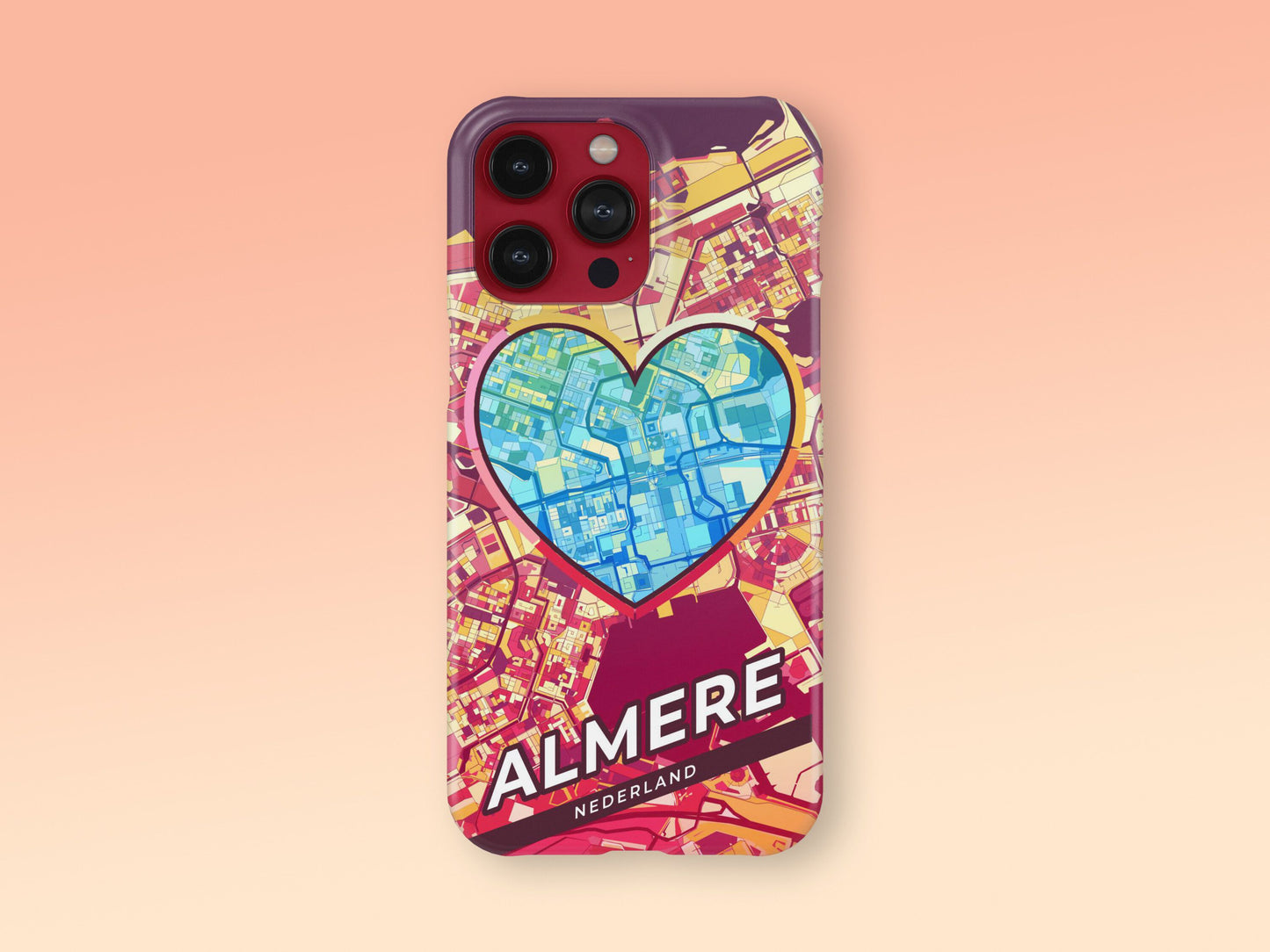Almere Netherlands slim phone case with colorful icon. Birthday, wedding or housewarming gift. Couple match cases. 2
