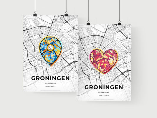 Groningen Netherlands art print for couples