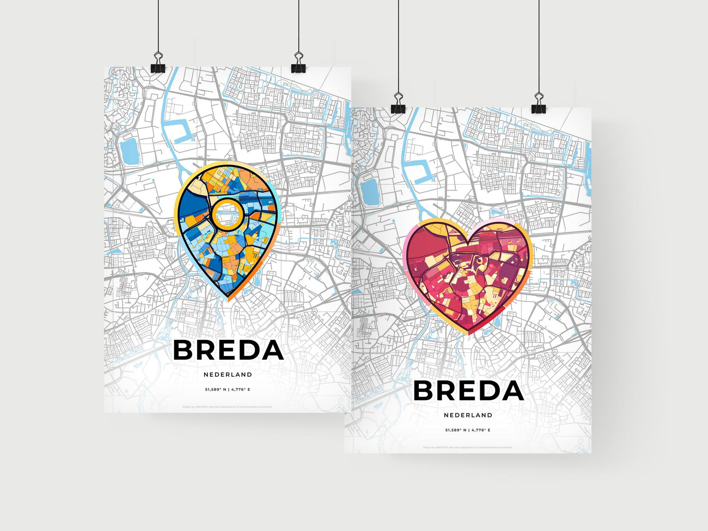Breda Netherlands art print for couples
